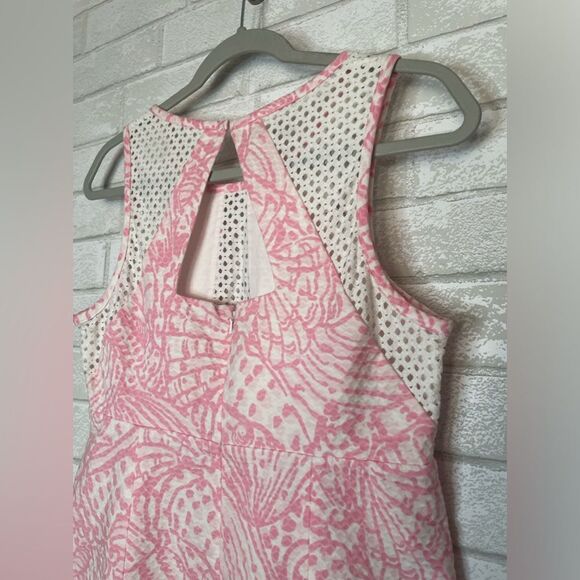 Lilly Pulitzer Kaylee Shift Dress Hubba Bubba Sea Cups Women’s Size 8 Cotton - Picture 8 of 8